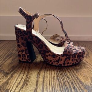 Jessica Simpson leopard heels